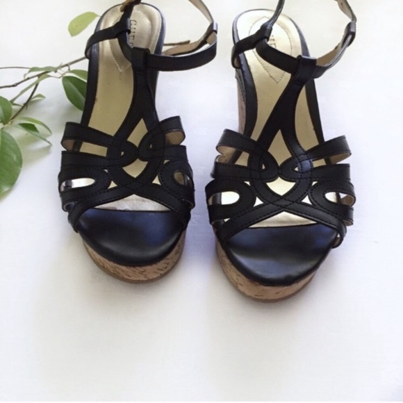 Guess Lattice Cork Wedge Sandals - Picture 3 of 5